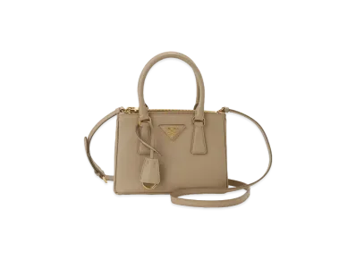 PRADA Galleria Saffiano Leather Mini Bag "Cameo Beige"