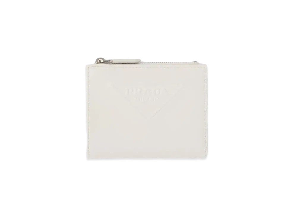 PRADA Small Leather Wallet "White"