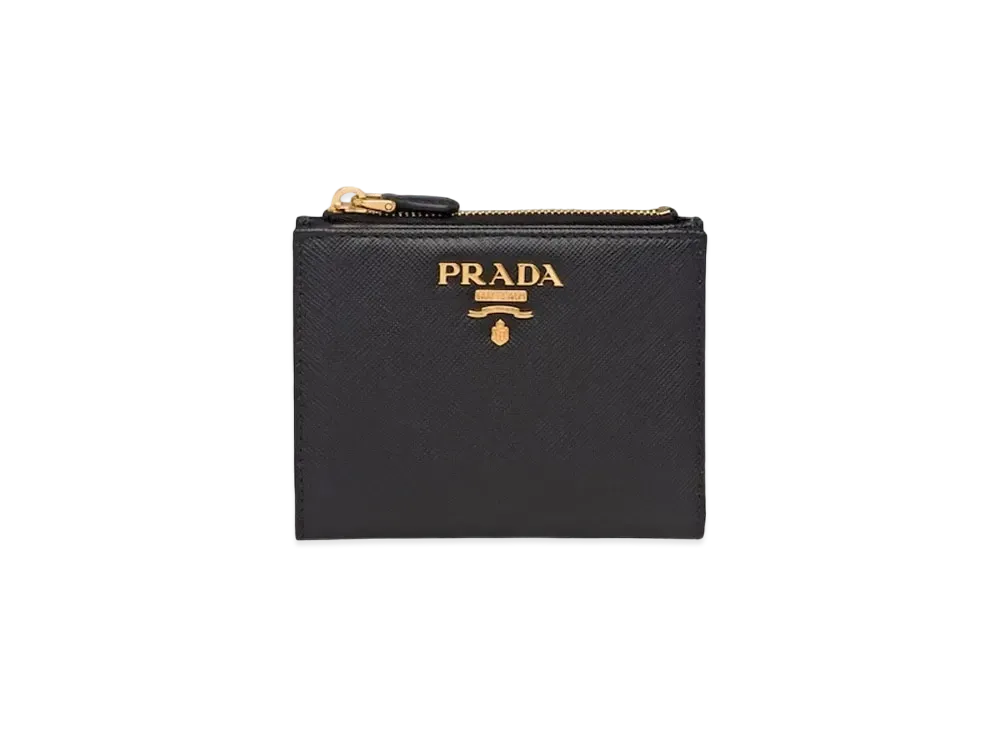 PRADA Small Saffiano Leather Wallet "Black"