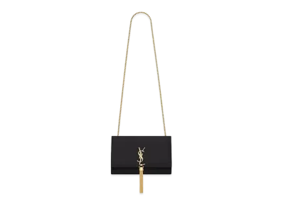 Saint Laurent Kate Medium With Tassel In Smooth Leather "Black"