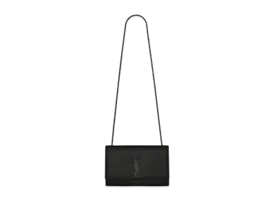 Saint Laurent Kate Medium In Grain De Poudre Embossed Leather "Black"