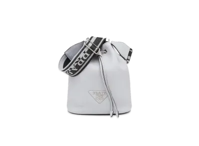 PRADA Leather Bucket Bag "Cornflower Blue"