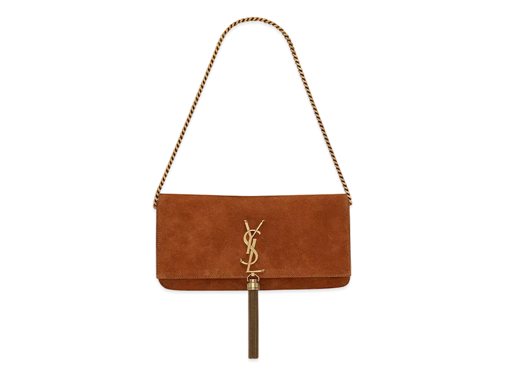 Saint Laurent Kate 99 With Tassel In Suede "Cinnamon"