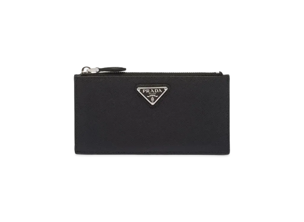 PRADA Saffiano Leather Card Holder "Black"