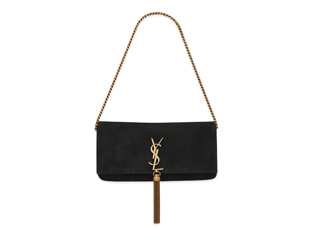 Saint Laurent Kate 99 With Tassel In Suede "Black"