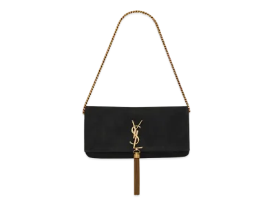 Saint Laurent Kate 99 With Tassel In Suede "Black"
