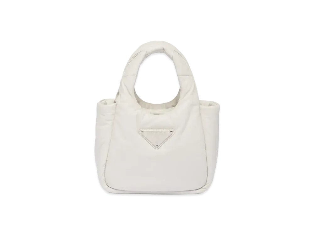 PRADA Small Padded Prada Soft Nappa Leather Bag "White"