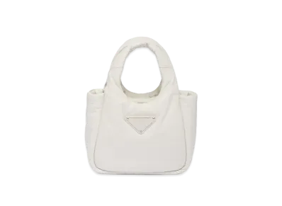 PRADA Small Padded Prada Soft Nappa Leather Bag "White"
