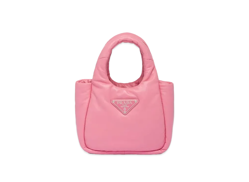 PRADA Small Padded Prada Soft Nappa Leather Bag "Geranium Pink"