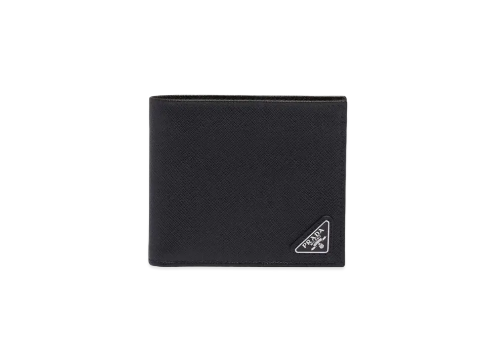 PRADA Saffiano Leather Wallet "Black"