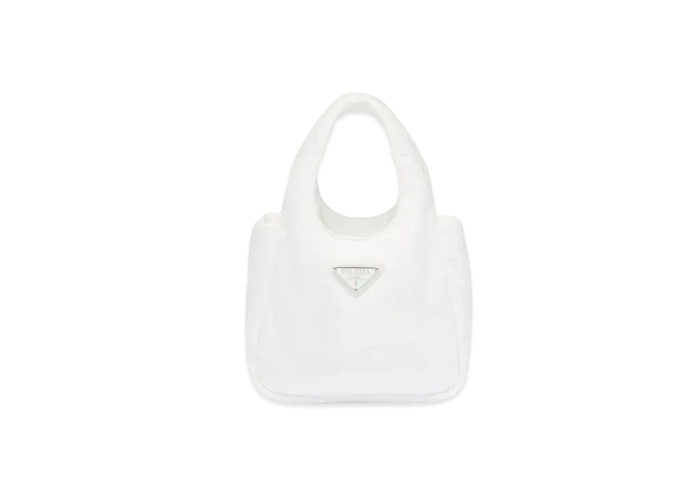 PRADA Soft Padded Re Nylon Mini Bag "White"