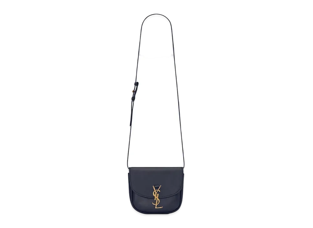 Saint Laurent Kaia Small Satchel In Smooth Leather "Navy"