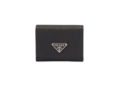PRADA Small Saffiano Leather Wallet "Black"