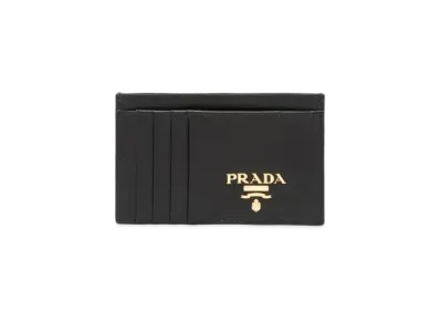PRADA Saffiano Leather Card Holder "Black"