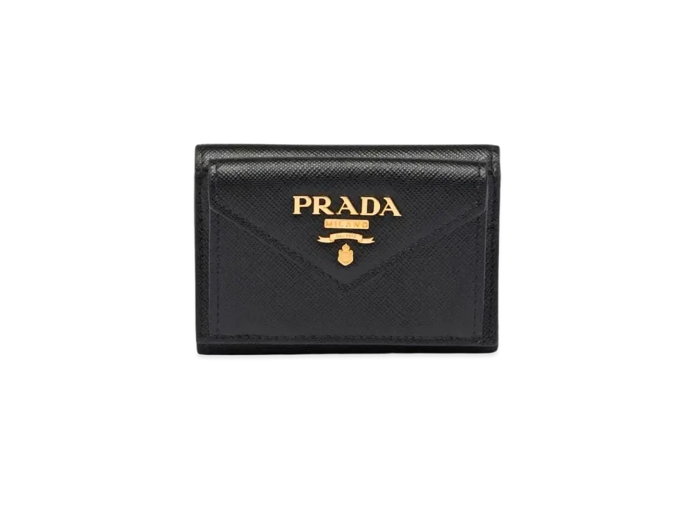 プラダ スモール サフィアーノレザー ウォレット "ブラック" 1MH021 QWA F0002