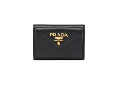 PRADA Small Saffiano Leather Wallet "Black"