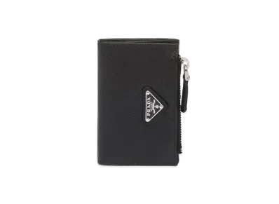 PRADA Saffiano Leather Card Holder "Black"