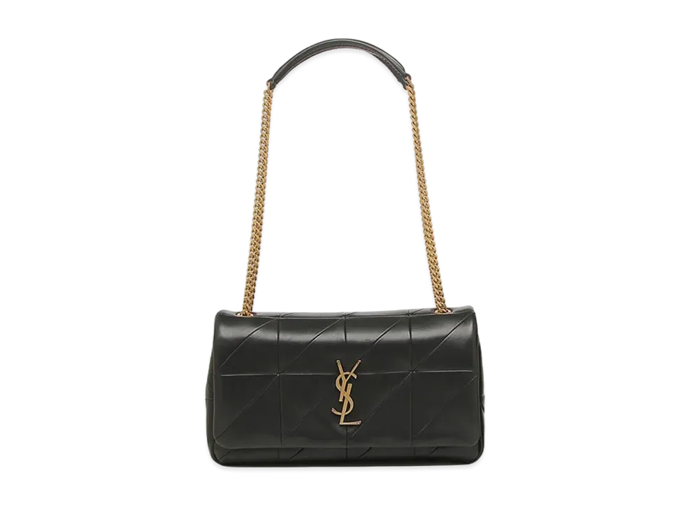 Saint Laurent Jamie Medium Carre Rive Gauche In Lambskin "Black"