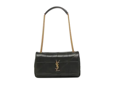 Saint Laurent Jamie Medium Carre Rive Gauche In Lambskin "Black"