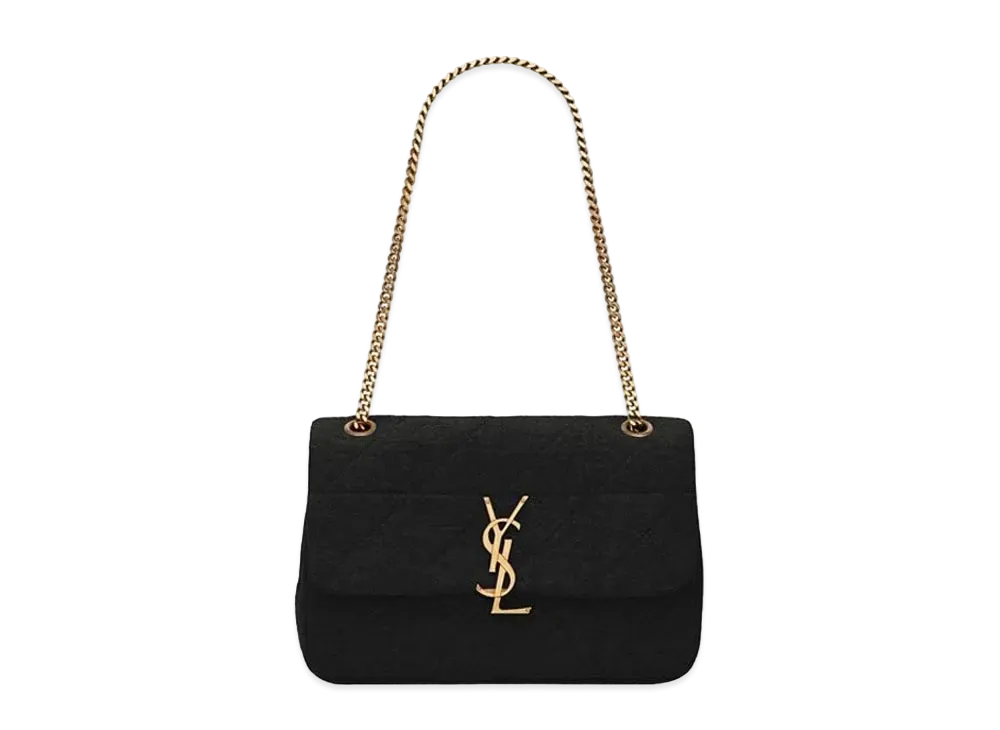 Saint Laurent Jamie Medium Carre Rive Gauche In Jersey "Black"