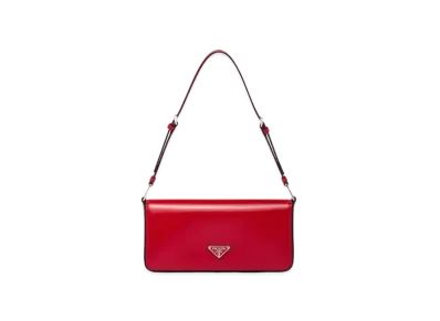 PRADA Brushed Leather Femme Bag "Scarlet"
