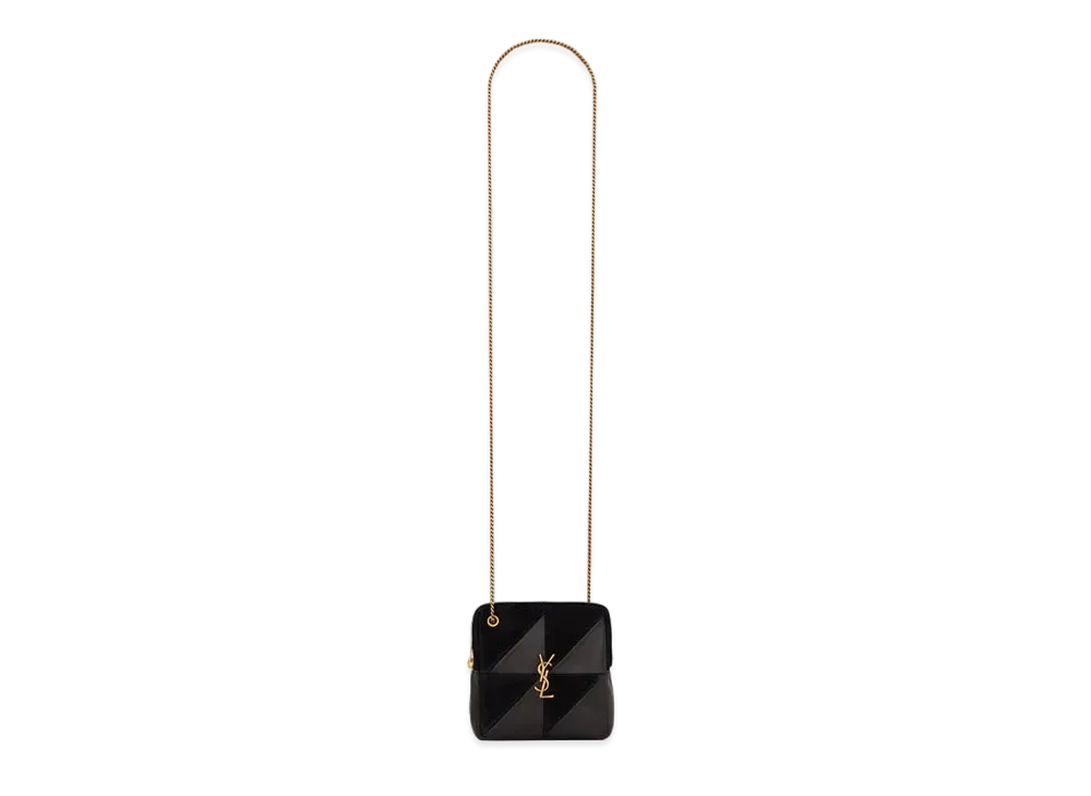 Saint Laurent Jamie Cube Bag In Suede And Lambskin "Black"