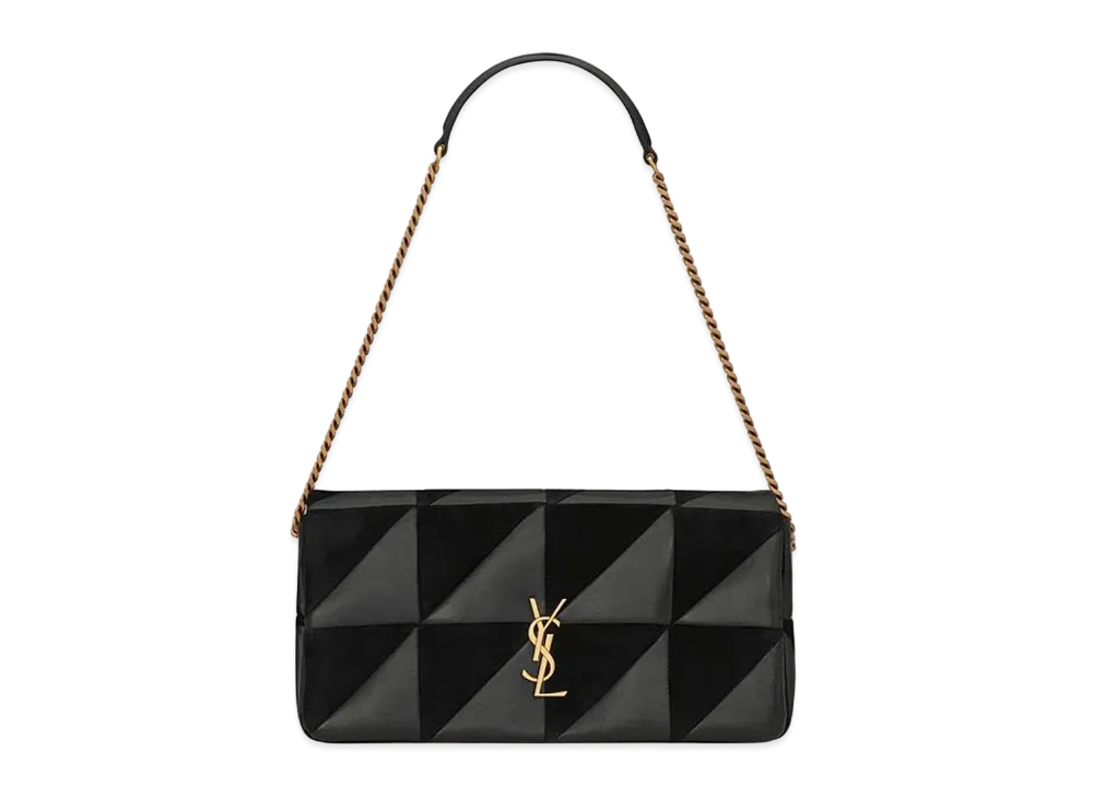 Saint Laurent Jamie 99 Carre Rive Gauche 99 In Lambskin And Suede "Black"