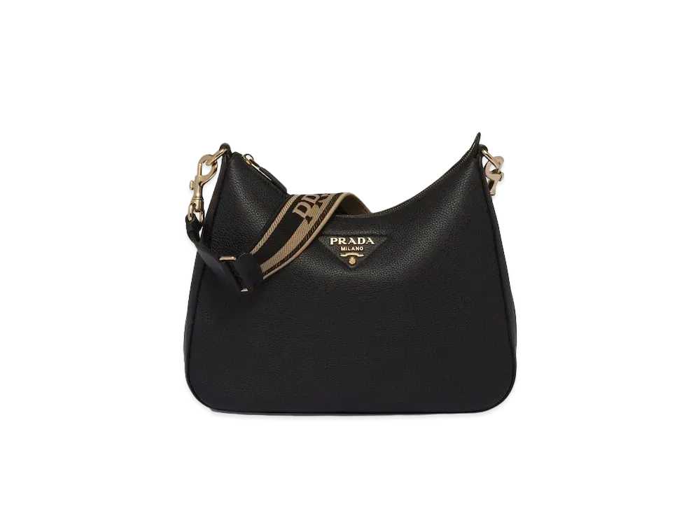 PRADA Shoulder Strap Leather Bag "Black"