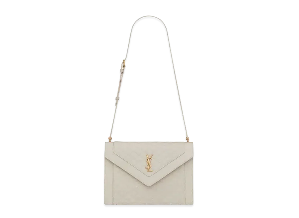 Saint Laurent Gaby Satchel In Quilted Lambskin "Vintage White"