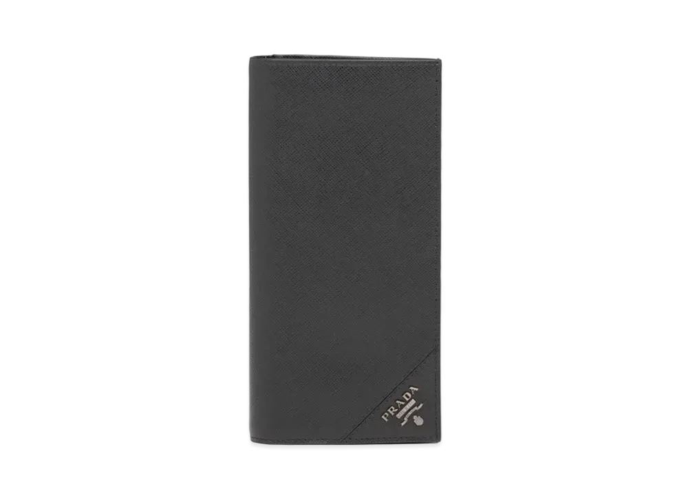 PRADA Large Saffiano Leather Wallet "Black"