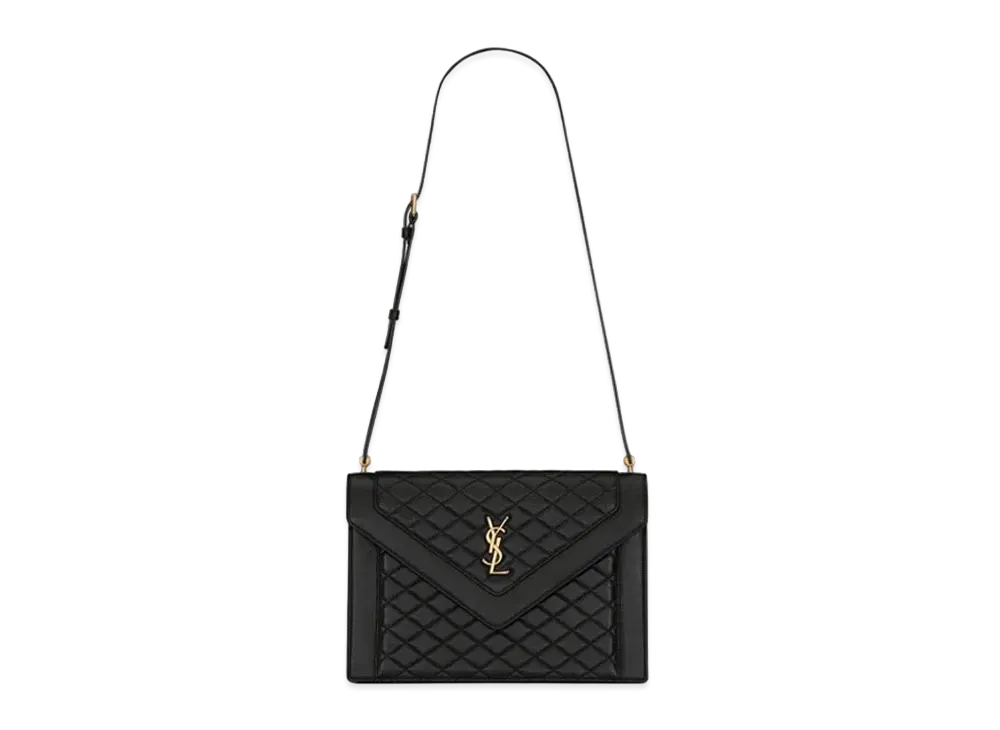 Saint Laurent Gaby Satchel In Quilted Lambskin "Black"