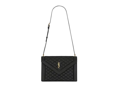 Saint Laurent Gaby Satchel In Quilted Lambskin "Black"