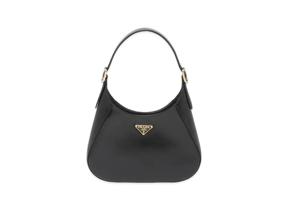 PRADA Medium Leather Shoulder Bag "Black"