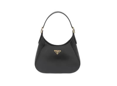 PRADA Medium Leather Shoulder Bag "Black"