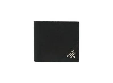 PRADA Saffiano Leather Wallet "Black"