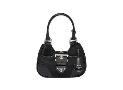 PRADA Moon Re Nylon and Leather Bag "Black"