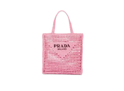 PRADA Raffia Tote Bag "Petal Pink"