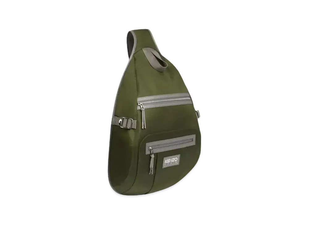 KENZO 'Discover' One Shoulder Backpack "Dark Khaki"