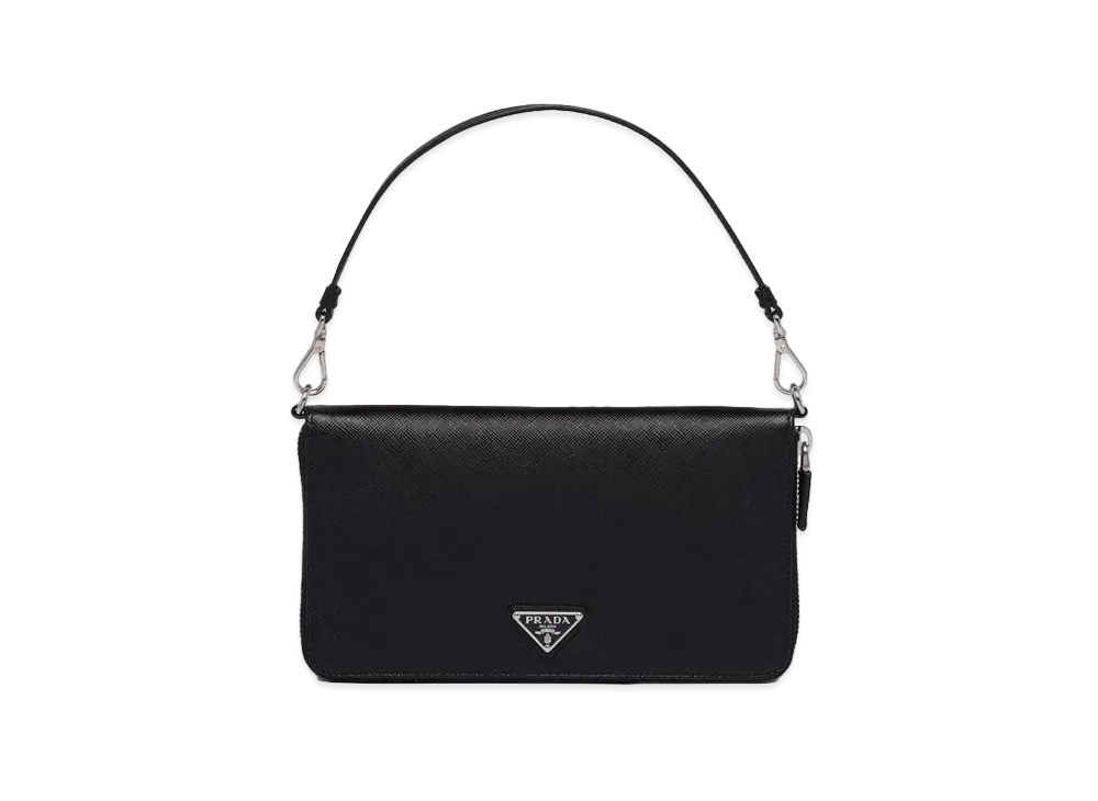 PRADA Saffiano Leather Document Holder "Black"