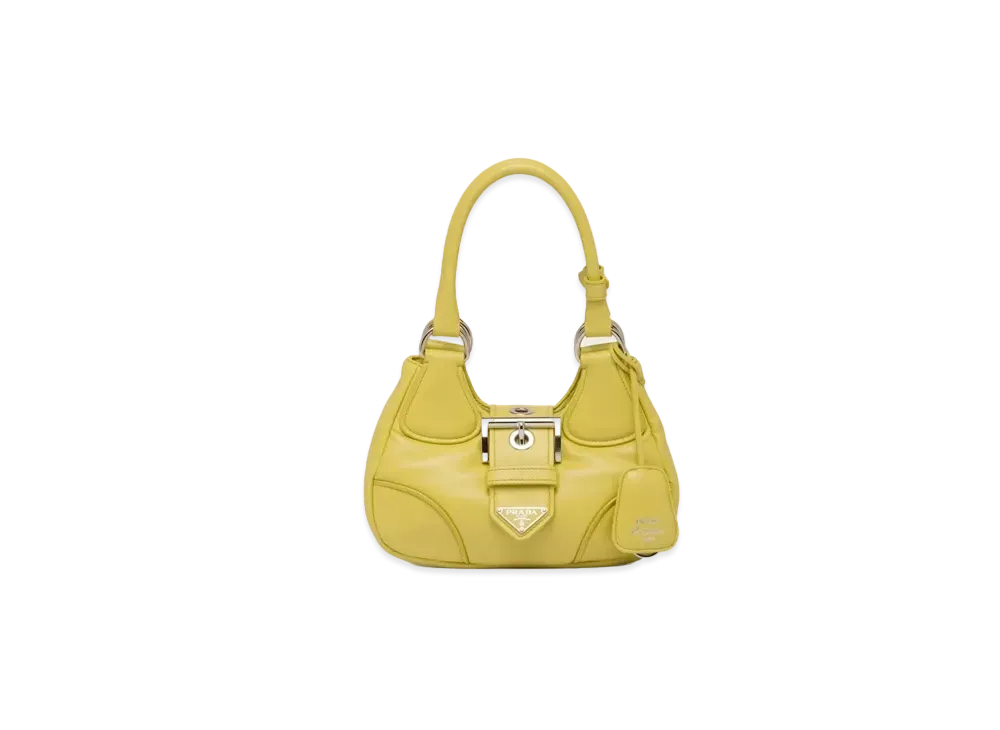 PRADA Moon Padded Nappa Leather Bag "Citron Yellow"