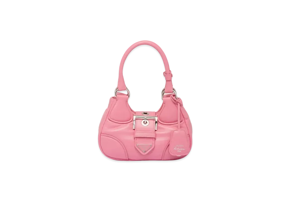 PRADA Moon Padded Nappa Leather Bag "Geranium Pink"