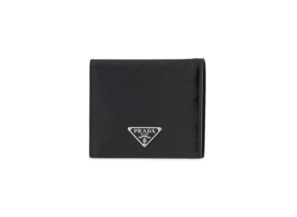 PRADA Brushed Leather Wallet "Black"
