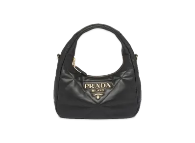PRADA Nappa Leather Mini Bag with Topstitching "Black"