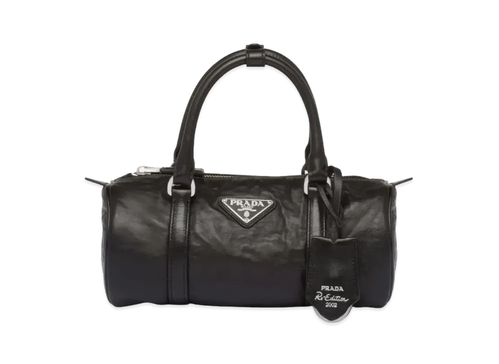 PRADA Antique Nappa Leather Handbag "Black"