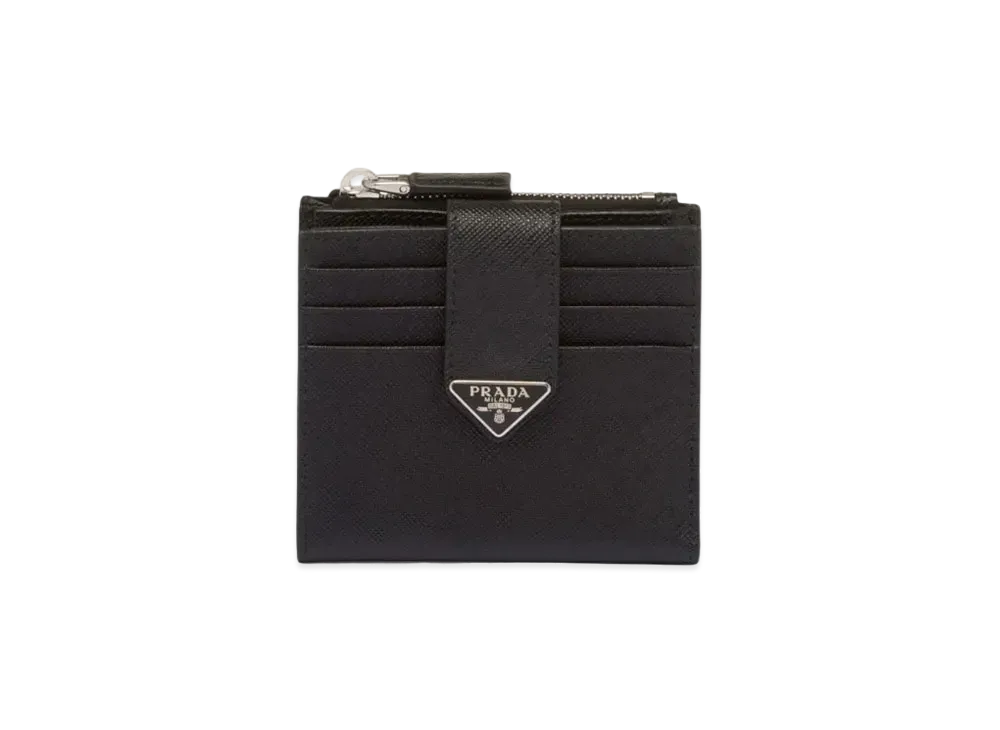 PRADA Saffiano Leather Card Holder "Black"
