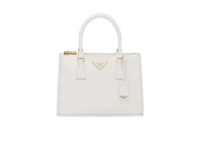 PRADA Galleria Saffiano Leather Medium Bag "White"