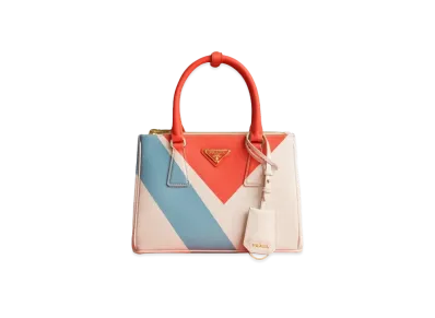 PRADA Galleria Saffiano Special Edition Small Bag "White/Orange"