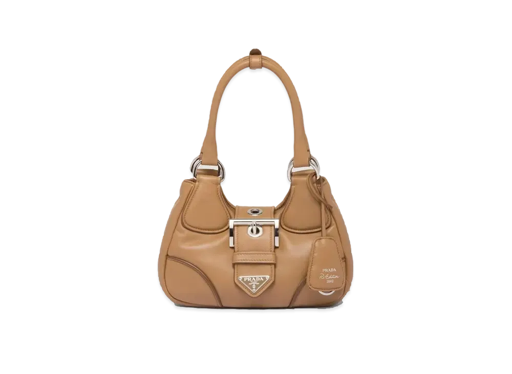 PRADA Moon Padded Nappa Leather Bag "Caramel"