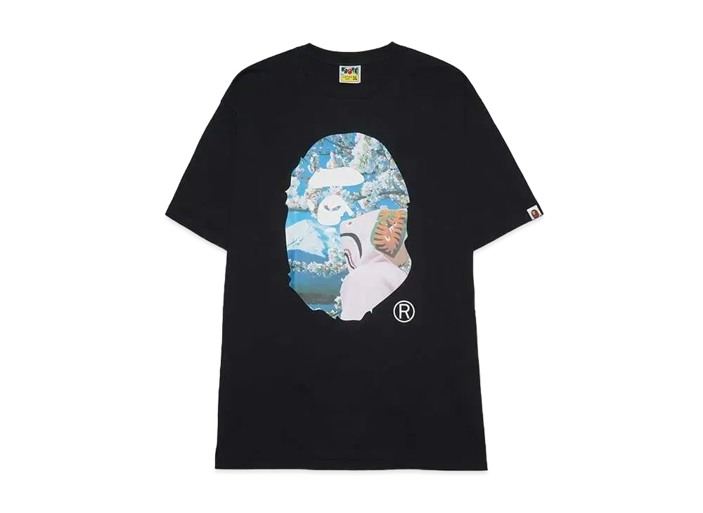 A BATHING APE Sakura Ape Head Photo Tee #1 "Black"