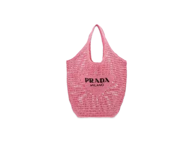 PRADA Raffia Tote Bag "Petal Pink"